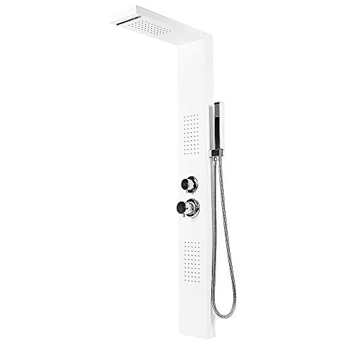 Duschstangeset, Duschsäuleset, Duschpaneel, Duschgarnitur Thermostat, Duschamaturenset Regendusche, Duschsysteme, Handdusche+Kopfbrause+Hintere Waschdüse (15 * 47 * 130cm C) von XDAILUYYDS