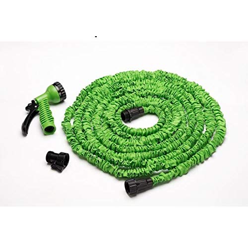 Gartenschlauch Flexibel, Flexibler Wasserschlauch 30m mit 7 Funktionen Brause für Rasenbewässerung, Haustierreinigung, Autowäsche (Grün/5~15M) von XDAILUYYDS