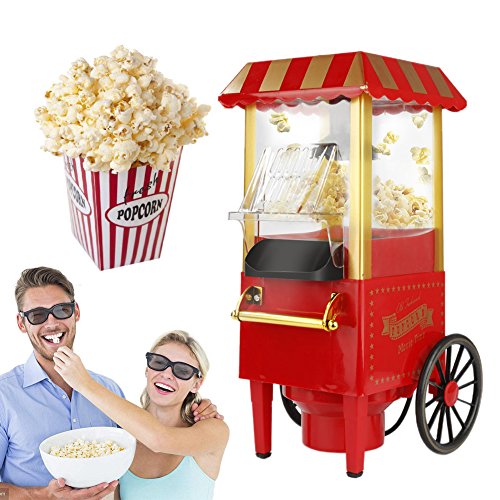 Popcornmaschinen, Classic Auto Popcorn Maschine, Popcorn Maker, Mini-Popcorn-Maschine, Haushaltspopcornmaschine, Das beste Geschenk für Kinder (Red) von XDAILUYYDS