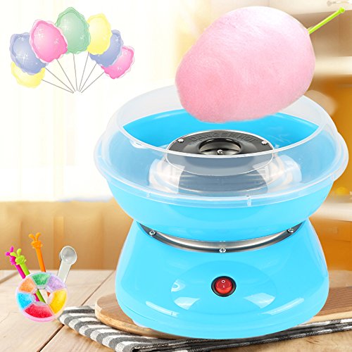 Zuckerwattemaschine, Zuckerwatte für Kinder, Zuckerwatte Maschine mit Stäbchen und Messlöffel, für Zuhause, Cotton Candy Maker für Kindergeburtstag (Mini-Marshmallow-Maschine Blau) von XDAILUYYDS