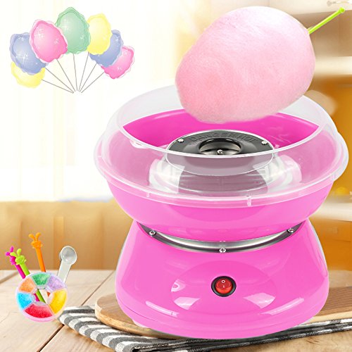 Zuckerwattemaschine, Zuckerwatte für Kinder, Zuckerwatte Maschine mit Stäbchen und Messlöffel, für Zuhause, Cotton Candy Maker für Kindergeburtstag (Mini-Marshmallow-Maschine Rosa) von XDAILUYYDS