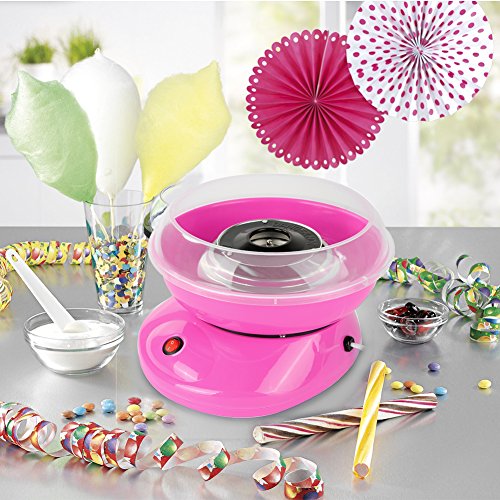 Zuckerwattemaschine für Zuhause, Zuckerwatte-Maschine Set Mit Zuckerwatte Stäbchen & Messlöffel, Zuckerwatte in nur 2 min (Rosa) von XDAILUYYDS