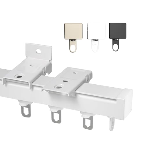 XDAPILMER Flexible Aluminium-Deckenvorhangschiene, Deckenhalterung for Vorhangschiene Mit Schienenvorhangsystem, Raumteiler-Vorhangstange, for Wohnmobil, Erkerfenster, Raumteiler(White,460cm) von XDAPILMER