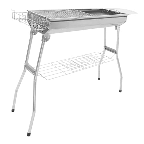 1Set Grill Draagbare Opvouwbare Barbecue Rek met Gaasnet Koekenpan Visklem von XDAWQP
