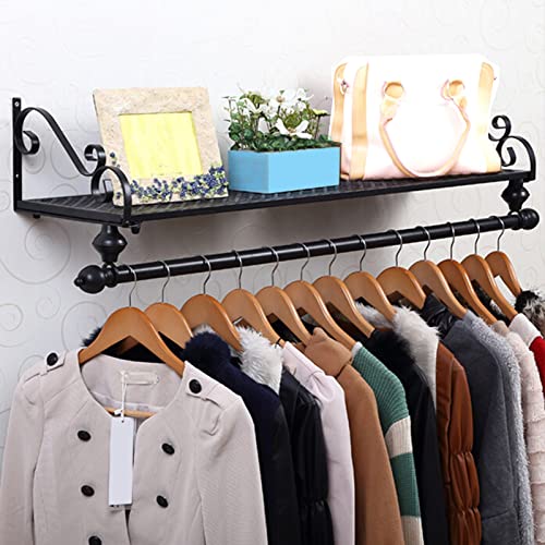 An Der Wand Montierter Kleiderständer Zur Kleiderpräsentation, Schwebendes Regal Für Bekleidungsgeschäfte, Kleiderständer Zur Einzelhandelspräsentation, Robuster Kleiderbügel, Strapazierfähig (A 120 von XDAWQP
