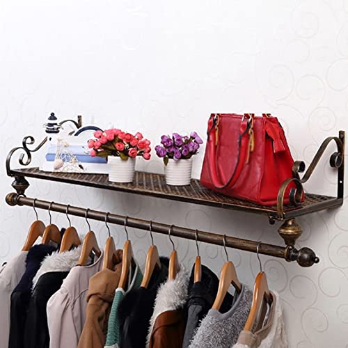 An Der Wand Montierter Kleiderständer Zur Kleiderpräsentation, Schwebendes Regal Für Bekleidungsgeschäfte, Kleiderständer Zur Einzelhandelspräsentation, Robuster Kleiderbügel, Strapazierfähig (C 80 C von XDAWQP