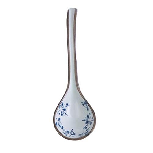 Esslöffel Löffel Reislöffel Japanischer Keramik Suppenlöffel Haushaltsgeschirr Servierlöffel,2 Pack von XDAWQP