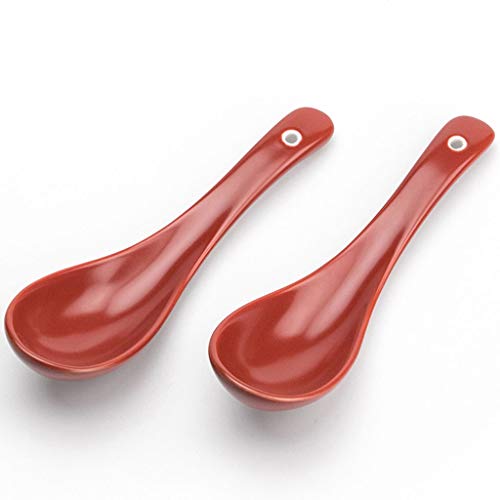 Esslöffel Löffel Set Haushalt Hochzeit Festliche Suppenlöffel Keramiklöffel 2 Stück Rot Servierlöffel Esslöffel Löffel Set Haushalt Hochzeit Festliche Suppenlöffel Keramiklöffel 2 Stück Rot Servierlöffel von XDAWQP