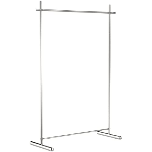 Kleiderständer Garderobenständer aus Edelstahl Bodenstehender Kleiderständer für den Haushalt Multifunktionaler Kleiderständer für den Balkon Kleiderstange mit Einzelstan,Eine Farbe 100x40x160CM von XDAWQP