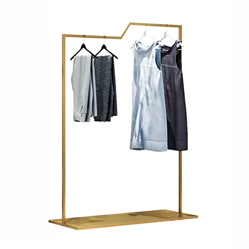 Kleiderständer Moderner goldener Kleiderständer mit Regalen Einzelhandels-Kleiderständer Einfachheit bodenstehender Kleiderständer Hängender Kleiderständer für den Innenb,Einfarbig 120x40x160cm von XDAWQP