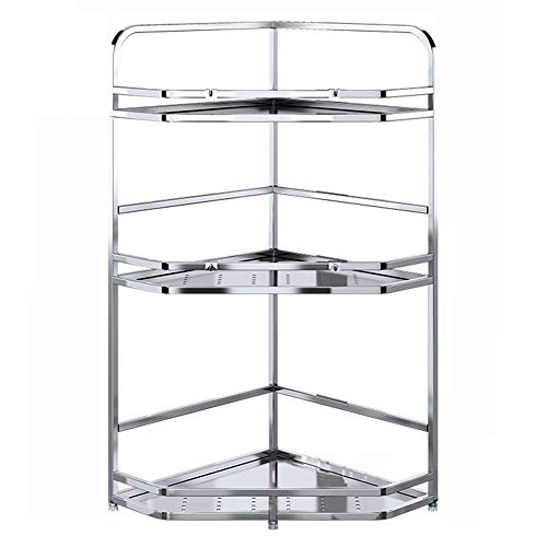 XDAWQP 290 * 290 * 600Mm304 Edelstahl-Eckregal für Küche und Badezimmer, bodenstehendes 3-lagiges silbernes Duschkorb-Finisher-Rack-Lagerhaus, XDAWQP 290 * 290 * 600Mm304 Edelstahl-Eckregal für Küche und Badezimmer, bodenstehendes 3-lagiges silbernes Duschkorb-Finisher-Rack-Lagerhaus, von XDAWQP