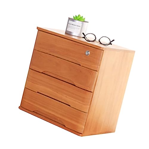 XDAWQP Aktenschrank aus Holz für den Schreibtisch mit Schloss. Organisieren Sie Ihre Büromaterialien und Akten mit diesem 3-stufigen Aufbewahrungsschrank für A4-Dokumente und Qu，One Color 2 Layer von XDAWQP