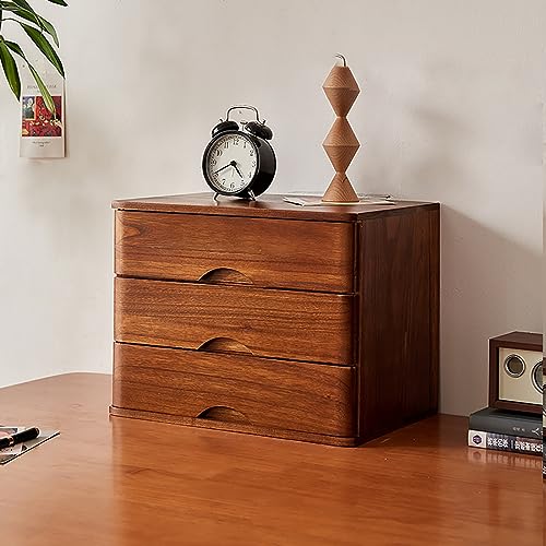 XDAWQP Aktenschrank für den Schreibtisch aus Massivholz, Schubladen-Aufbewahrungsbox für den Computer, erhöhtes Rack mit 4 Schubladen, organisieren und lagern Sie Ihre Kleinigke，One Color 3 von XDAWQP