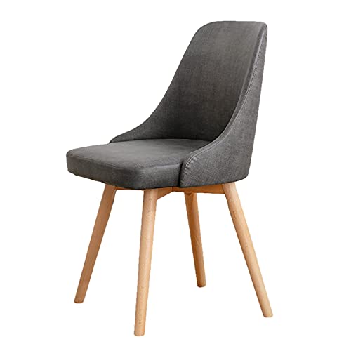 XDAWQP Akzent-Esszimmerstühle mit ergonomischem Design, mit Beinen aus Massivholz, Moderne gepolsterte Club-Gästehocker, Küchen-Seitenstuhl für Restaurant/Büro/Theke/F，Grey von XDAWQP