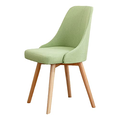 XDAWQP Akzent-Esszimmerstühle mit ergonomischem Design, mit Beinen aus Massivholz, Moderne gepolsterte Club-Gästehocker, Küchen-Seitenstuhl für Restaurant/Büro/Theke/F，Light Green von XDAWQP