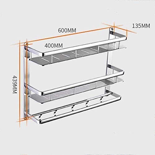 XDAWQP Badezimmeraufbewahrung, Badezimmerregale Space Aluminium Bad Doppeltes Badezimmerregal Badezimmer Wandbehang Badezimmer Stabiles Wäschegestell XDAWQP Badezimmeraufbewahrung, Badezimmerregale Space Aluminium Bad Doppeltes Badezimmerregal Badezimmer Wandbehang Badezimmer Stabiles Wäschegestell von XDAWQP