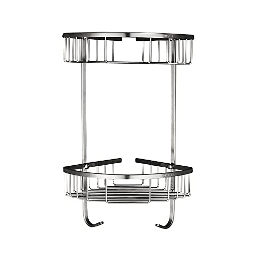 XDAWQP Eckregal aus Edelstahl 304, 2-lagiger Dreieckkorb, Wandbehang für Badezimmer, Dusche, Toilette, Duschraum, Eckhalter, multifunktionaler Aufbewahrungshalter für Küche XDAWQP Eckregal aus Edelstahl 304, 2-lagiger Dreieckkorb, Wandbehang für Badezimmer, Dusche, Toilette, Duschraum, Eckhalter, multifunktionaler Aufbewahrungshalter für Küche von XDAWQP