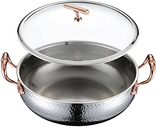 XDAWQP Edelstahl-Shabu-Shabu-Hotpot, Multifunktionaler Doppelseitiger Hotpot Mit Trennwand Und Deckel, Suppenkochgeschirr Für Familienfeiern Zu Hause, Chinesischer HotStyle 1-Diameter 26CM von XDAWQP