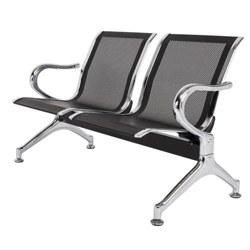 XDAWQP Flughafen-Empfangsstühle mit Armlehnen 2-3-Sitzer-Wartezimmerstühle Büro-Gästestühle für Büro Bankempfang Sitzbänke mit Armlehne，2 Seat von XDAWQP