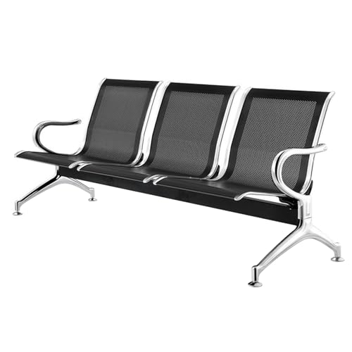 XDAWQP Flughafen-Empfangsstühle mit Armlehnen 2-3-Sitzer-Wartezimmerstühle Büro-Gästestühle für Büro Bankempfang Sitzbänke mit Armlehne，3 Seat von XDAWQP