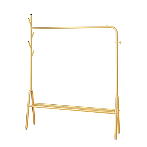 XDAWQP Kleiderständer Bodenstehender Kleiderständer aus Metall Multifunktionaler Lagerständer für Schlafzimmer Innen-Kleiderständer mit Einer Stange,Eine Farbe 150x36x157CM von XDAWQP