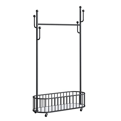 XDAWQP Kleiderständer Bodenstehender beweglicher Kleiderständer Multifunktionaler Kleiderständer für den Haushalt Schlafzimmer Einzelstangen-Lagerregal,Eine Farbe 100x36x165CM von XDAWQP