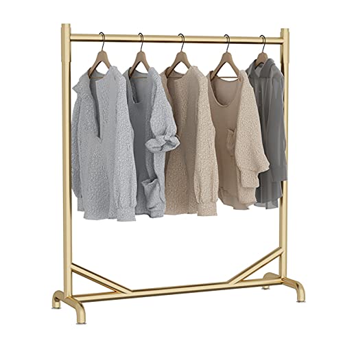 XDAWQP Kleiderständer Einfachheit Goldener Kleiderständer Schlafzimmer Wohnzimmer Kleiderständer Hochleistungs-Kleiderständer aus Metall Stabile und langlebige Kleider-Organizer,Einfarbig 80x40x150cm von XDAWQP