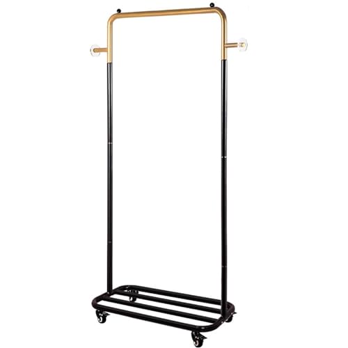 XDAWQP Kleiderständer Kleiderständer aus Metall mit Rädern, Kleiderständer mit unterem Lagerregal, robuster Kleiderständer auf Rollen zum Aufhängen von Kleidung, Mänteln, Röcken,58X32X165CM XDAWQP Kleiderständer Kleiderständer aus Metall mit Rädern, Kleiderständer mit unterem Lagerregal, robuster Kleiderständer auf Rollen zum Aufhängen von Kleidung, Mänteln, Röcken,58X32X165CM von XDAWQP