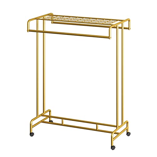 XDAWQP Kleiderständer Kleiderständer mit Doppelstange Bodenstehender multifunktionaler Lagerständer für Schlafzimmer Beweglicher Kleiderständer für den Haushalt,Eine Farbe 120x50x150CM von XDAWQP