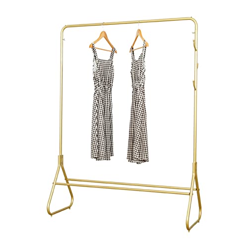 XDAWQP Kleiderständer Moderner Goldener Kleiderständer Kleiderständer mit 6 Haken Schlafzimmer Wohnzimmer Kleiderstange Robuster Kleiderständer aus Metall Schmiedeeisen Garderob,Einfarbig 80x40x160cm von XDAWQP