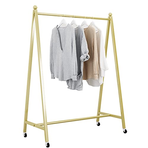 XDAWQP Kleiderständer Moderner Kleiderständer aus Gold mit großer Kapazität aus Metall für das Wohnzimmer Einhebel-Kleiderständer für den Einzelhandel,Einfarbig 150x40x150cm von XDAWQP