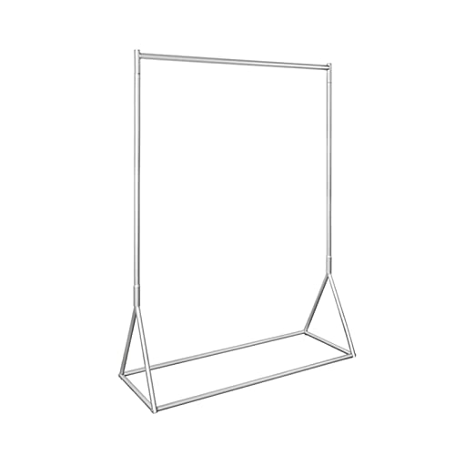 XDAWQP Kleiderständer Moderner silberner Kleiderständer Kleiderstange aus Edelstahl Robuster Kleiderständer aus Metall Schlafzimmer Wohnzimmer Kleiderständer Garderobe,Einfarbig 150x43x150cm von XDAWQP