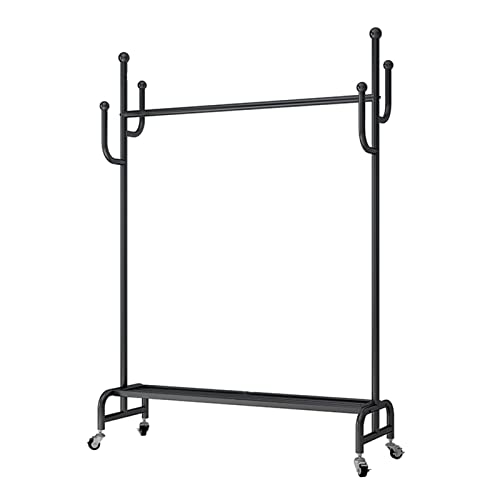 XDAWQP Kleiderständer Nordic Beweglicher Kleiderständer Innen Metall Einzelstangen-Kleiderstange Multifunktionaler Lagerständer Home Bodenstehender Kleiderständer,Eine Farbe 100x40x172CM von XDAWQP