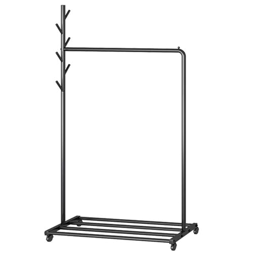XDAWQP Kleiderständer Stabiler Kleiderständer aus Metall mit Rollen, Kleiderständer zum Aufhängen von Kleidung, Rollbarer Kleiderständer mit Ablagefläche, Einfach zu montieren,Schwarz 60X35X170CM XDAWQP Kleiderständer Stabiler Kleiderständer aus Metall mit Rollen, Kleiderständer zum Aufhängen von Kleidung, Rollbarer Kleiderständer mit Ablagefläche, Einfach zu montieren,Schwarz 60X35X170CM von XDAWQP