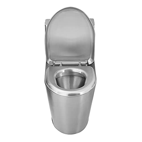XDAWQP Kommerzielle Toilette aus Edelstahl 304, Toilette mit Doppelspülsiphon, hocheffizient, wassersparend, Bodenablauf aus Bronze, Abfluss, Wandablauf aus Silber XDAWQP Kommerzielle Toilette aus Edelstahl 304, Toilette mit Doppelspülsiphon, hocheffizient, wassersparend, Bodenablauf aus Bronze, Abfluss, Wandablauf aus Silber von XDAWQP