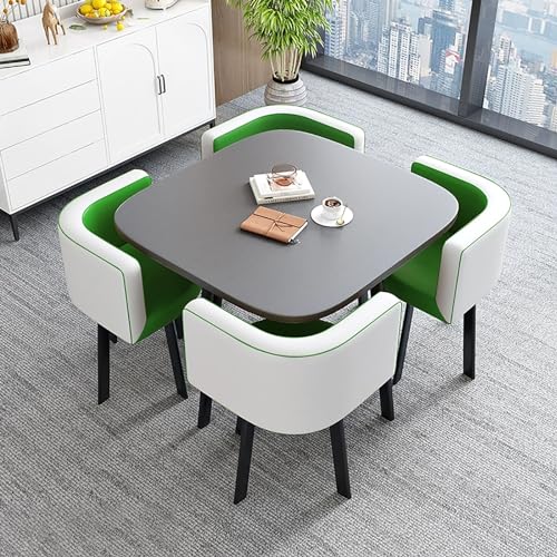 XDAWQP Kompaktes Esstisch-Set für 4 Personen – runder Küchentisch und Stühle, platzsparende Möbel für kleine Räume, perfekt für gemütliche Bereiche und kleine Wohnunge Style6 von XDAWQP