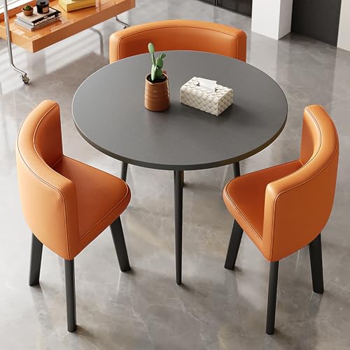 XDAWQP Kompaktes rundes Esstisch-Set, platzsparende Tisch- und Stuhlkombination, ideal für kleine Küchen, Büros und Konferenzräume,Orange XDAWQP Kompaktes rundes Esstisch-Set, platzsparende Tisch- und Stuhlkombination, ideal für kleine Küchen, Büros und Konferenzräume,Orange von XDAWQP