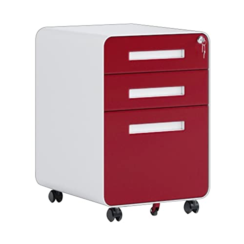 XDAWQP Mobiler Aktenschrank mit 3 Schubladen und Schloss, vormontierter Untertischschrank, mobiler Büroschrank mit Schloss auf Rädern,Stlye 2 50 * 40 * 60cm XDAWQP Mobiler Aktenschrank mit 3 Schubladen und Schloss, vormontierter Untertischschrank, mobiler Büroschrank mit Schloss auf Rädern,Stlye 2 50 * 40 * 60cm von XDAWQP