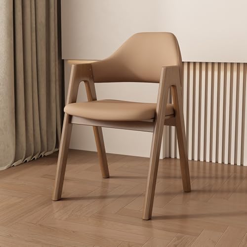 XDAWQP Moderne ergonomische Esszimmerstühle aus Holz – stilvolle Küchentischstühle für Wohnmöbel, langlebiges Design in Orange – perfekt für Moderne Esszimmer，Brown One Size von XDAWQP