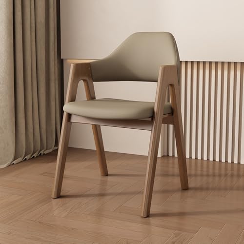 XDAWQP Moderne ergonomische Esszimmerstühle aus Holz – stilvolle Küchentischstühle für Wohnmöbel, langlebiges Design in Orange – perfekt für Moderne Esszimmer，Khaki One Size von XDAWQP