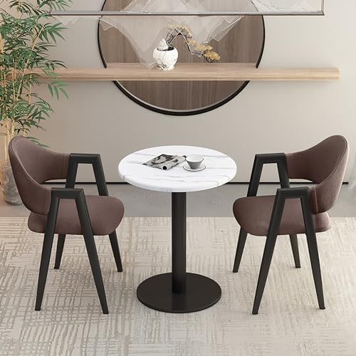 XDAWQP Moderner Clubtisch für den Empfangsraum im Büro, 3-teiliges Esszimmerset mit 2 gepolsterten PU-Stühlen, rundes Esstischset für kleine Konferenzräume oder Küchen,Cloth Style 2 28x28x71cm XDAWQP Moderner Clubtisch für den Empfangsraum im Büro, 3-teiliges Esszimmerset mit 2 gepolsterten PU-Stühlen, rundes Esstischset für kleine Konferenzräume oder Küchen,Cloth Style 2 28x28x71cm von XDAWQP
