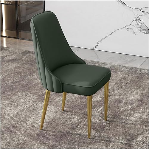 XDAWQP Moderner Esszimmerstuhl aus PU-Leder mit goldenen Metallbeinen, Mid-Century-Design für Küche und Wohnzimmer，Green von XDAWQP