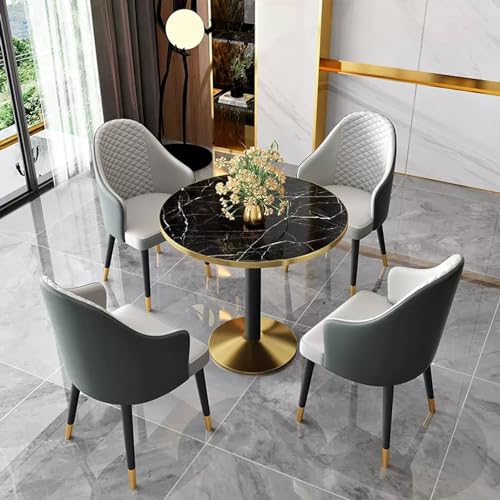 XDAWQP Modernes Konferenzraum-Set mit Tisch und Stühlen, Büro-Empfangsmöbel mit Verhandlungstisch und Stuhl, Kaffee-/Küchen-ESS-Set für das Wohnzimmer，Dark Gray+Light Gray B 32 von XDAWQP