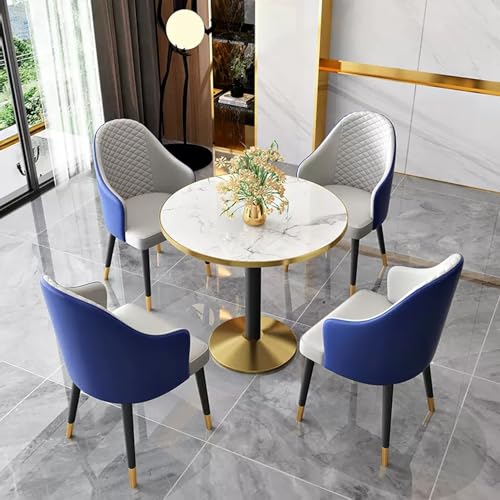XDAWQP Modernes Konferenzraum-Set mit Tisch und Stühlen, Büro-Empfangsmöbel mit Verhandlungstisch und Stuhl, Kaffee-/Küchen-ESS-Set für das Wohnzimmer，Royal Blue+Light Gray a 32 von XDAWQP