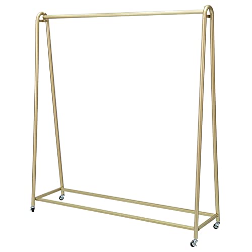 XDAWQP Robuste Kleiderstange, Kleiderständer, Garderobenständer Aus Metall, Kleiderstange, Einfach Und Stabil, Geeignet Für Einkaufszentren/Einzelhandelsgeschäfte/Gold/100 * 160 cm (A 100 * 150 cm) von XDAWQP