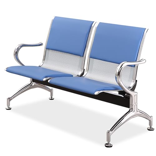 XDAWQP Robustes Wartezimmer-Bank-Set, Bequeme Empfangsstühle mit Armlehnen und Rückenlehne, perfekt für öffentliche Räume und professionelle Umgebungen，Blue One Size von XDAWQP