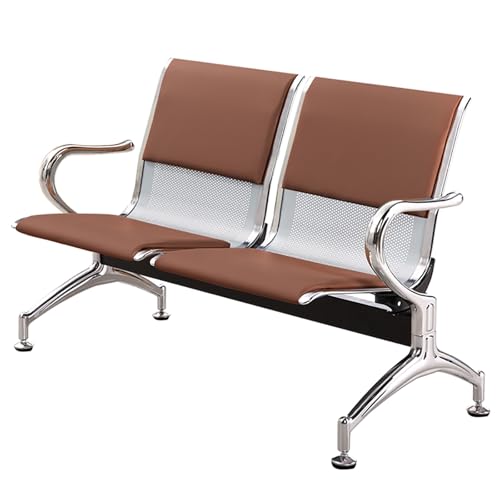 XDAWQP Robustes Wartezimmer-Bank-Set, Bequeme Empfangsstühle mit Armlehnen und Rückenlehne, perfekt für öffentliche Räume und professionelle Umgebungen，Brown One Size von XDAWQP