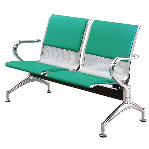 XDAWQP Robustes Wartezimmer-Bank-Set, Bequeme Empfangsstühle mit Armlehnen und Rückenlehne, perfekt für öffentliche Räume und professionelle Umgebungen，Green One Size von XDAWQP