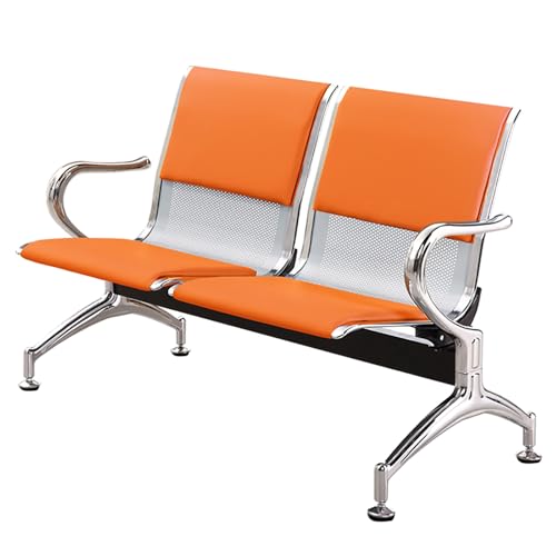 XDAWQP Robustes Wartezimmer-Bank-Set, Bequeme Empfangsstühle mit Armlehnen und Rückenlehne, perfekt für öffentliche Räume und professionelle Umgebungen，Orange One Size von XDAWQP
