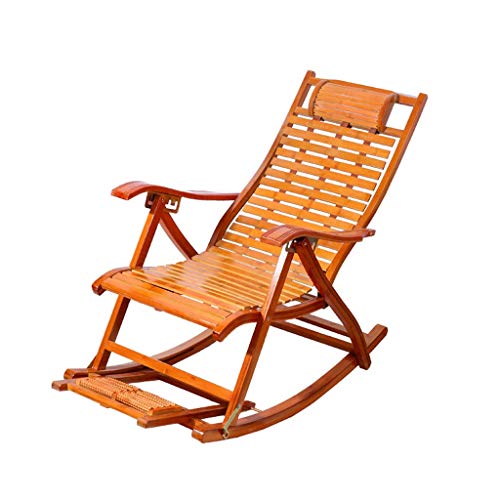 XDAWQP Sonnenliegen, Liegestuhl Schaukelstuhl Mit Armlehnen Rückenlehnenstuhl Mittagspause Balkon Liegestuhl Garten Outdoor Liegestuhl Schlafzimmer Wohnzimmer Klappstuhl von XDAWQP